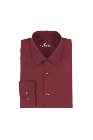 Arturo Dress Shirts 200SLIM Dress Shirt in Burgundy