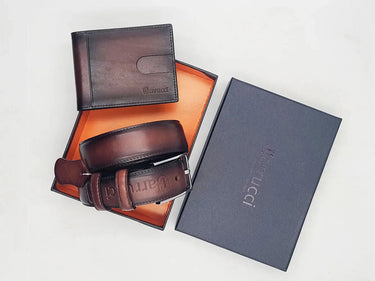 Burnished Calfskin Leather Belt in Chestnut Silver Buckle
