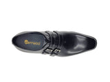 Carrucci Shoes Burnished Double Monk Whole Cut Shoe