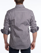 Button-Up Shirt I Charcoal - Contemporary Fit - Contrast trimming