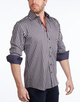 Button-Up Shirt I Charcoal - Contemporary Fit - Contrast trimming