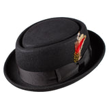 Capas Stingy in Black Wool Pork Pie Hat