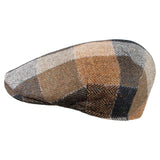 Capas Woodsman Plaid Ivy Italian Wool Flat Cap