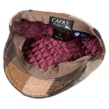 Capas Woodsman Plaid Ivy Italian Wool Flat Cap