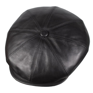Capas Italian Leather Newsboy Cap