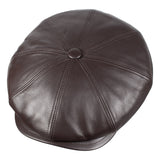 Capas Italian Leather Newsboy Cap