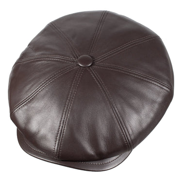 Capas Italian Leather Newsboy Cap