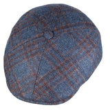 Capas Oxford Calabria in Brown Plaid Italian Wool Newsboy Cap