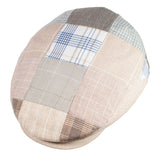 Capas Ivy in Multi Patch Italian Cotton Newsboy Cap