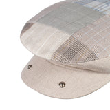 Capas Ivy in Multi Patch Italian Cotton Newsboy Cap