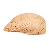 Capas Vented Ascot Straw Flat Cap