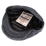 Capas Pebbled Ivy in Grey/Black Irish Tweed Flat Cap