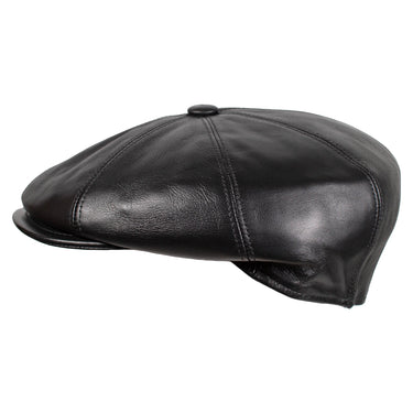 Capas Italian Leather Newsboy Cap