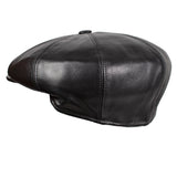 Capas Italian Leather Newsboy Cap