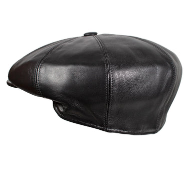 Capas Italian Leather Newsboy Cap