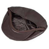 Capas Italian Leather Newsboy Cap