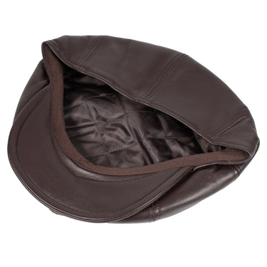 Capas Italian Leather Newsboy Cap