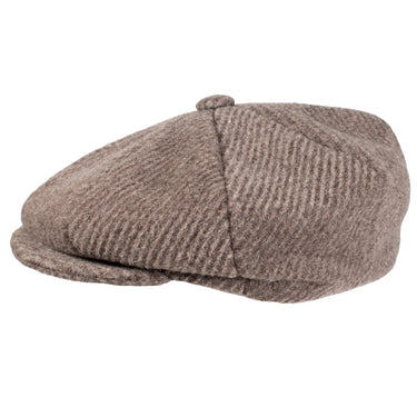 Capas Mink in Brown Wool Newsboy Cap