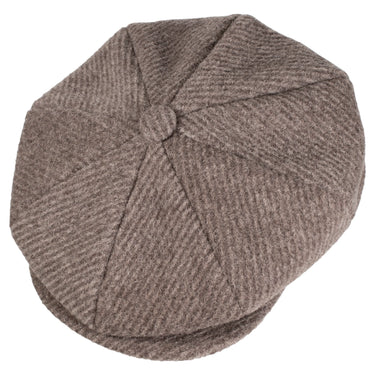 Capas Mink in Brown Wool Newsboy Cap