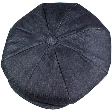 Capas Big Apple in Dark Navy Denim Newsboy Cap