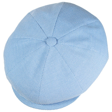 Capas Stellar Italian Cotton Newsboy Cap in Light Blue
