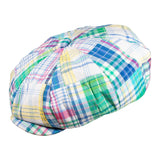 Capas 8 4 Madras in Multi Cotton Newsboy Cap
