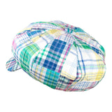 Capas 8 4 Madras in Multi Cotton Newsboy Cap