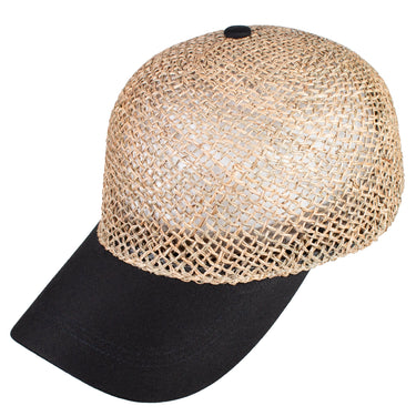 Capas Seagrass in Black/Natural Cotton Baseball Cap