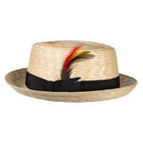 Capas Gino in Natural Wheat Italian Cotton Pork Pie Hat