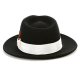 Ferrecci Crushable in Black and White Australian Wool Fedora
