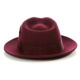 Ferrecci Crushable in Burgundy Australian Wool Fedora