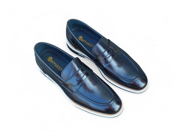 Carrucci Shoes Calfskin Penny Loafer Brown