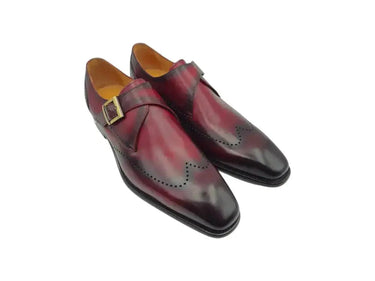 Carrucci Shoes Calfskin Single Monk Strap Loafer