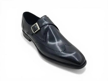 Carrucci Shoes Calfskin Single Monk Strap Loafer