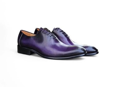 Carrucci Shoes Calfskin Whole Cut Oxford Dress Shoe in Purple