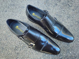 Carrucci Shoes Cap Toe Double Monk Strap Dress Shoe