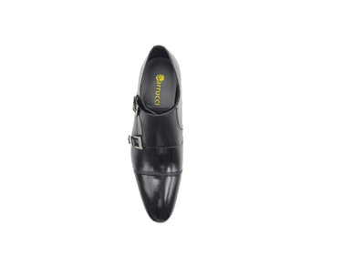Carrucci Shoes Cap Toe Double Monk Strap Dress Shoe