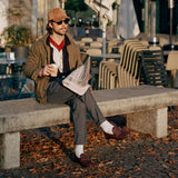 Men's Brown Pebbled Leather Centesimo