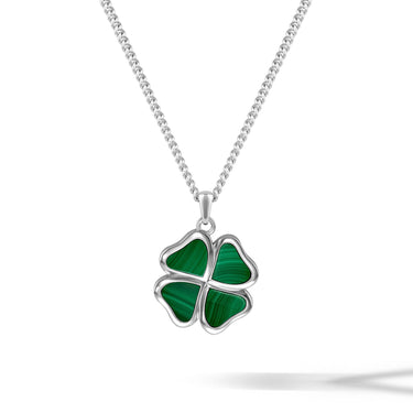 Clover Pendant - Malachite