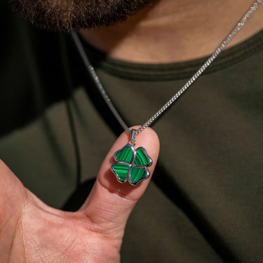 Clover Pendant - Malachite — view 6