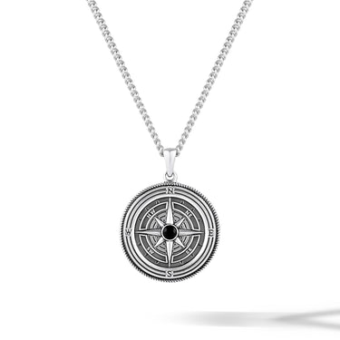 Compass Pendant - Sterling Silver