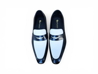 Carrucci Shoes Contrast Two Tone Penny Loafer