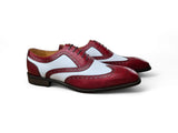 Carrucci Shoes Contrast Two Tone Wingtip Oxford