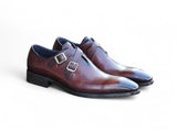 Carrucci Shoes Cross Straps Wholecut Oxford Shoe in Chestnut