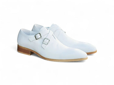 Carrucci Shoes Cross Straps Wholecut Oxford Shoe in White