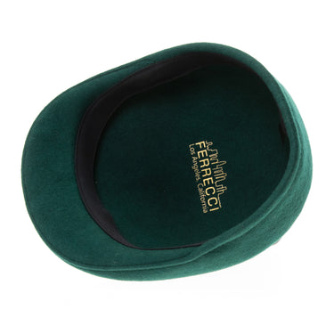 Ferrecci English in Hunter Green Wool Flat Cap