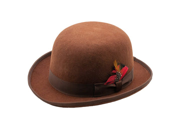 Ferrecci Wool Bowler Hat in Brown