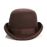 Ferrecci Wool Bowler Hat in Chocolate Brown