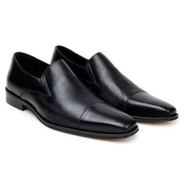 Belvedere Andreo in Black Deerskin Slip-on Dress Shoes