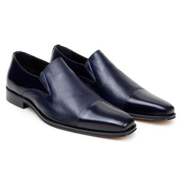 Belvedere Andreo in Navy Deerskin Slip-on Dress Shoes